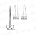 Metzenbaum-Nelson scissors straight curved surgical stainless steel B Martin B-88 to B-99